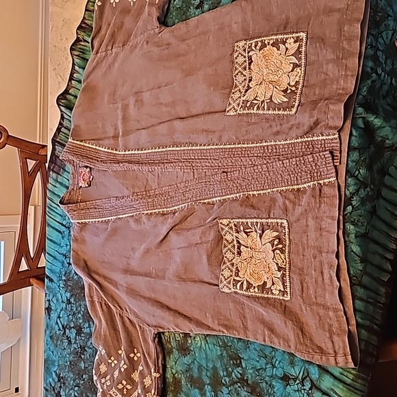 Johnny Was linen kimono XXL - Picture 8 of 11